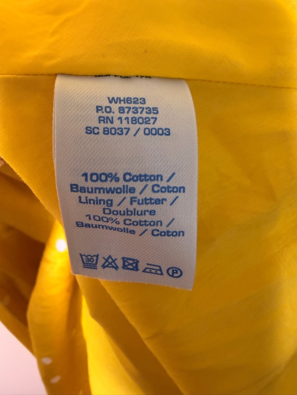 💛 Boden Yellow Polka Dot A-Line Dress Size US 12L Cotton Sleeveless EUC 💛 - Picture 7 of 8